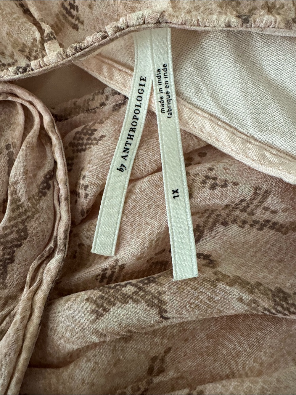 Anthropologie Blush V-Neck Flutter Sleeve Midi Dress Size 1X - Picture 7 of 8